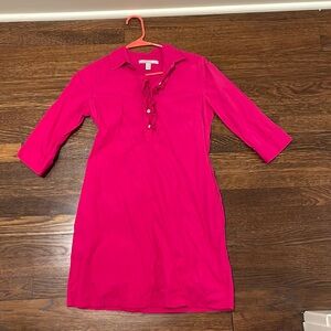 Old navy pink shirt dress with ruffle